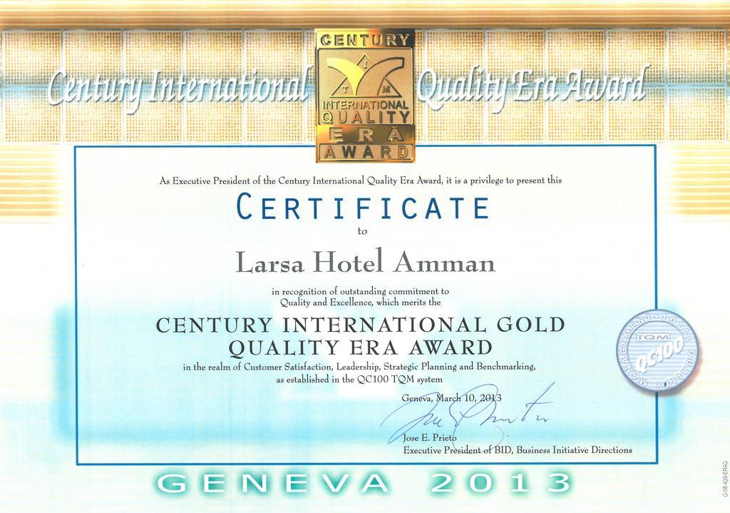Larsa Hotel Amman Exterior foto